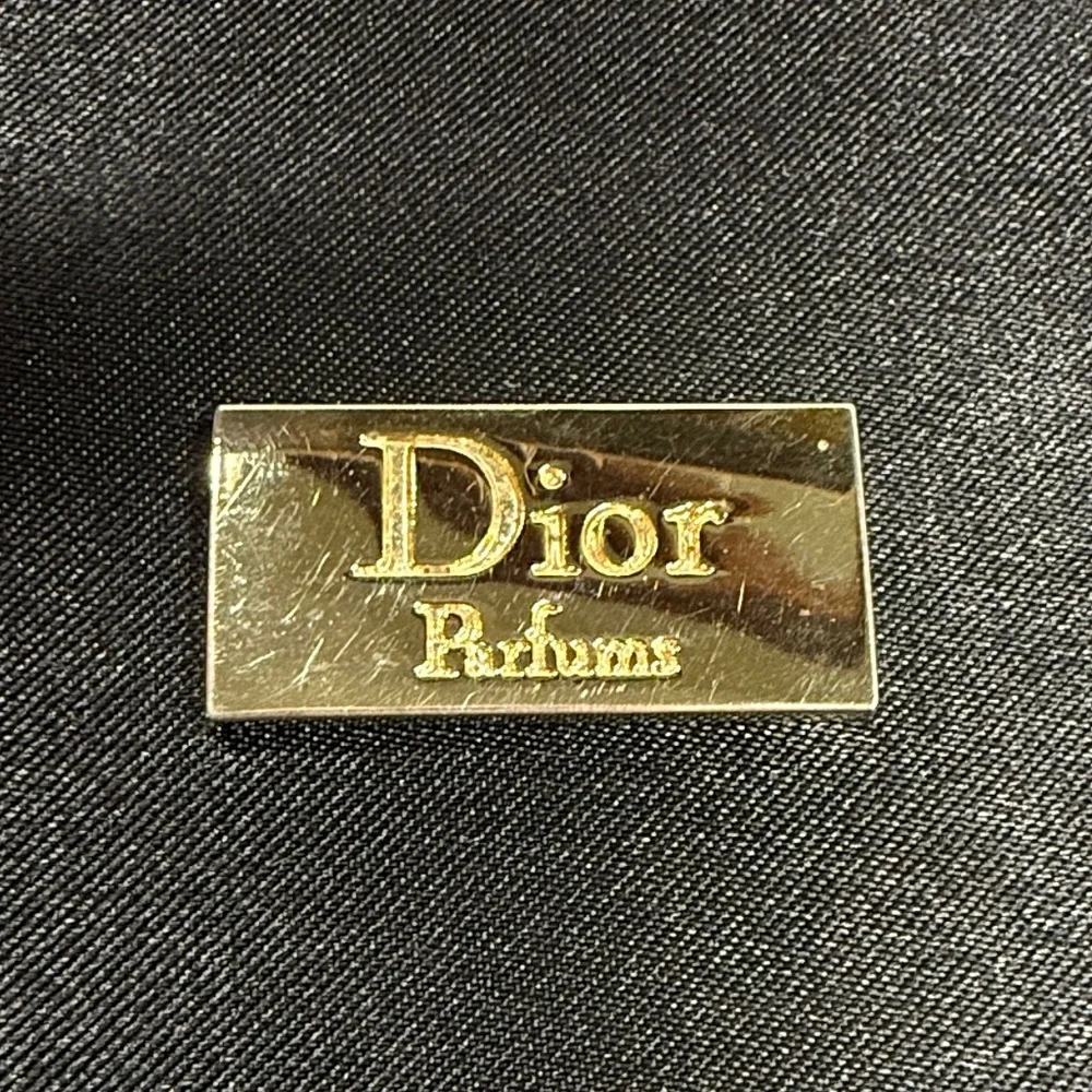 DIOR | Parfums VTG Black Round Travel Makeup Vanity Jewelry Box Case Vacation